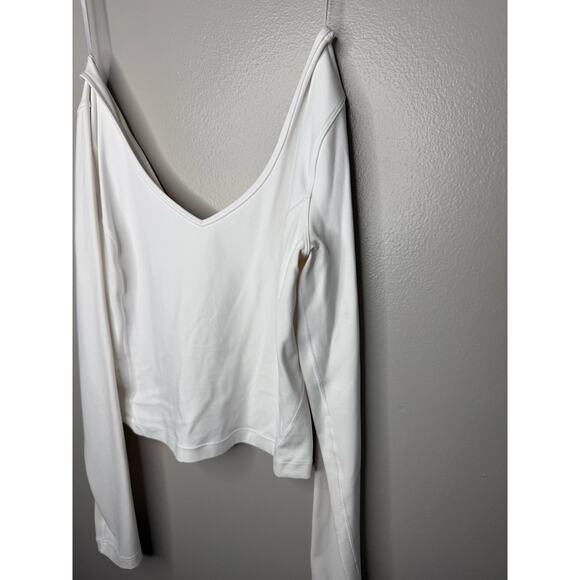 Lululemon White Long Sleeve Low Back Butter Soft Open Back Yoga Athleisure Top 8 - Picture 3 of 5